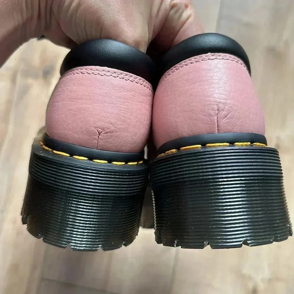 NEW Dr. Martens 8053 Quad Leather Platform Pink/Peach Women’s Sz 5 Men’s 4 - Picture 6 of 9